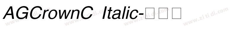 AGCrownC Italic字体转换